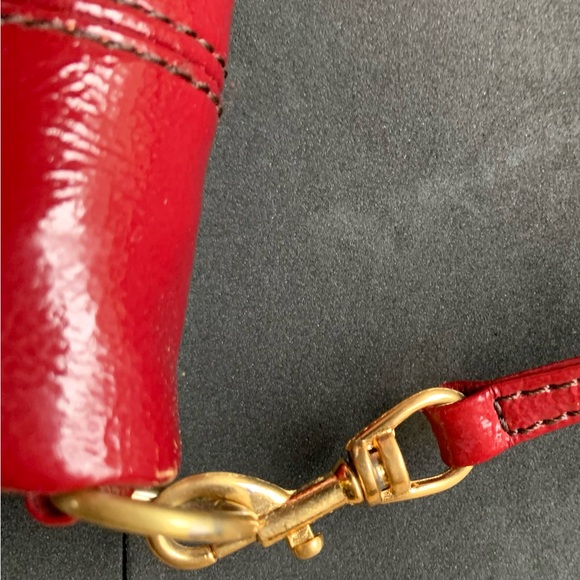 Rampage Clutch | Deep Cherry | Gold Accents | Removable Strap - Picture 3 of 11